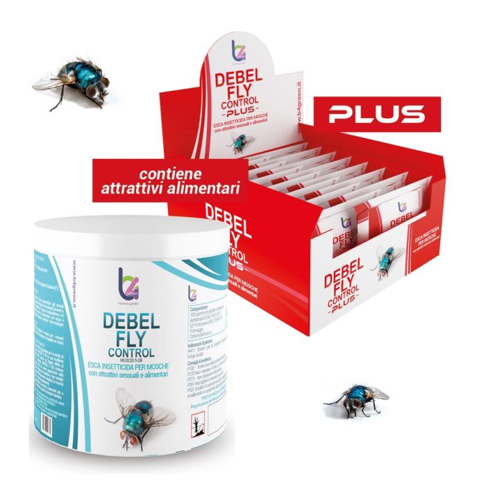 debel fly control - esca insetticida moschicida pronto uso tutti i formati