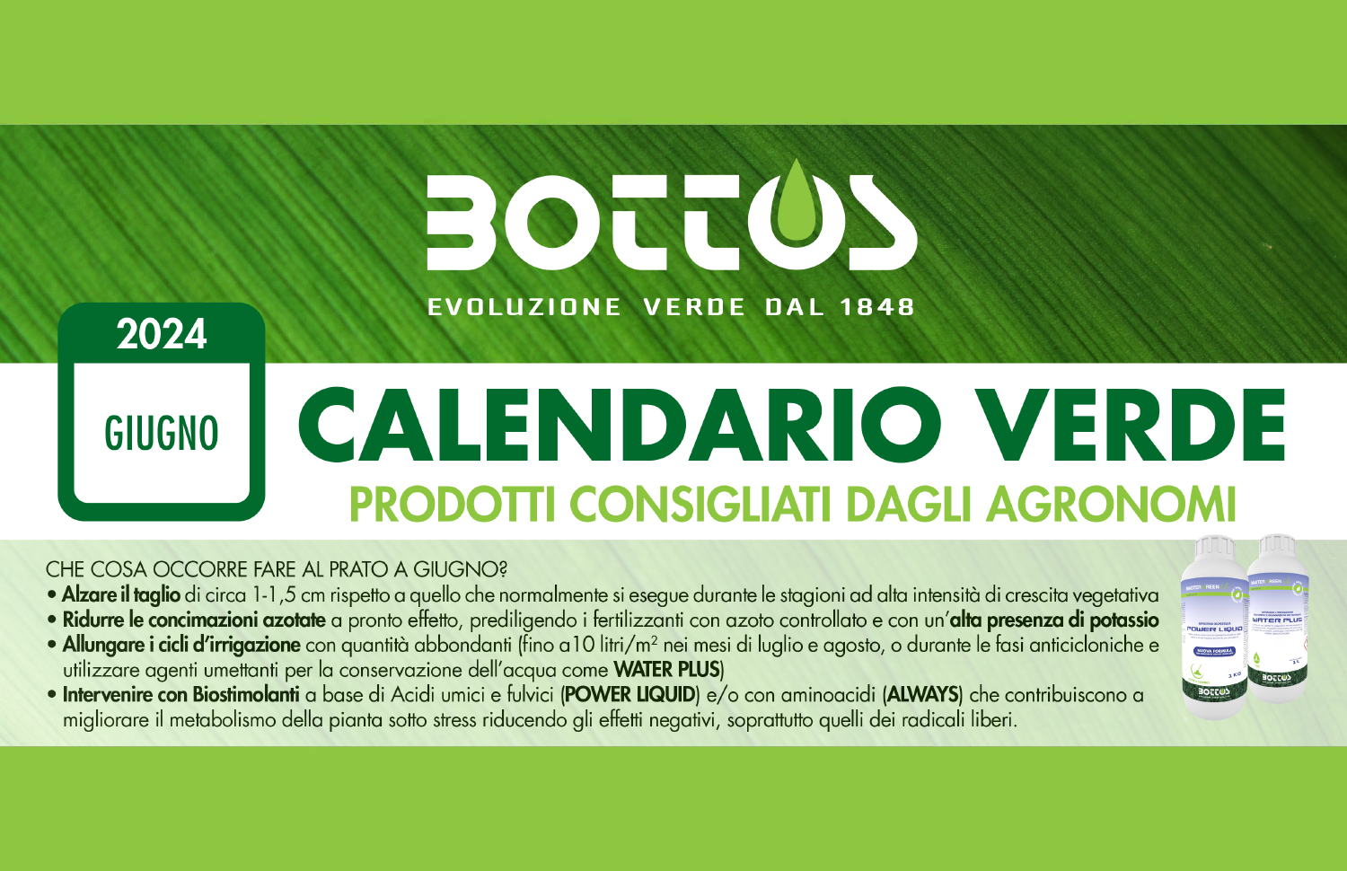 Calendario verde Bottos Giugno 2024